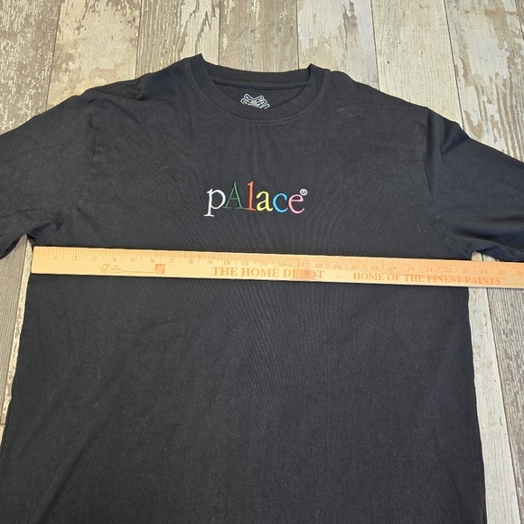 Palace by Palace Skateboards Black Embroidered Logo Men's T-Shirt Size XL - Picture 7 of 8